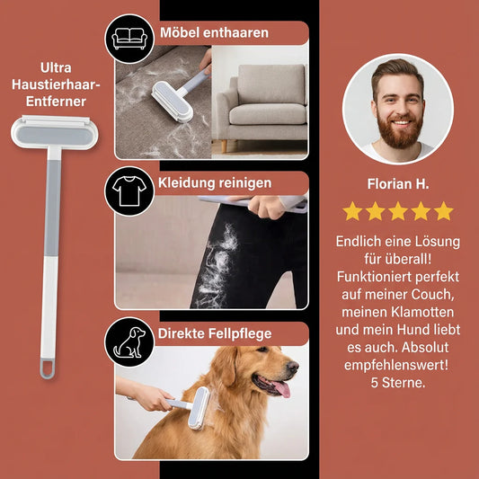 Tierhaarentferner Bürste für Sofa, Teppich & Kleidung