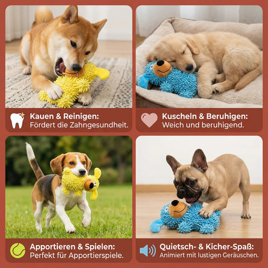 Quietschendes Hundespielzeug mit Schlenkerarmen