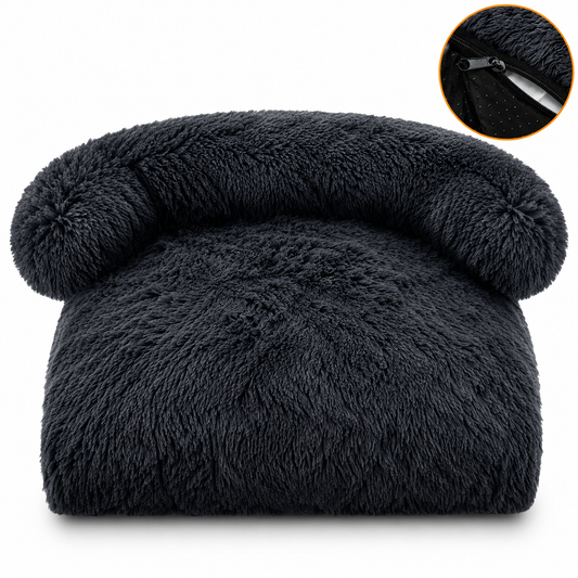 Kuscheliges Hundebett Sofa mit Plüschbezug für Hunde & Katzen