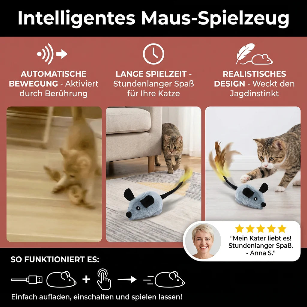Interaktive Spielmaus für Katzen