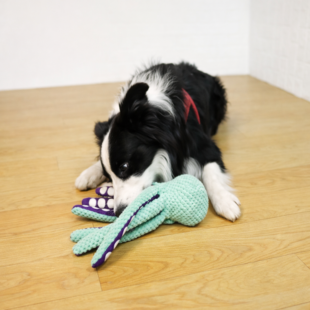 Interaktives Plüsch Hundespielzeug Oktopus