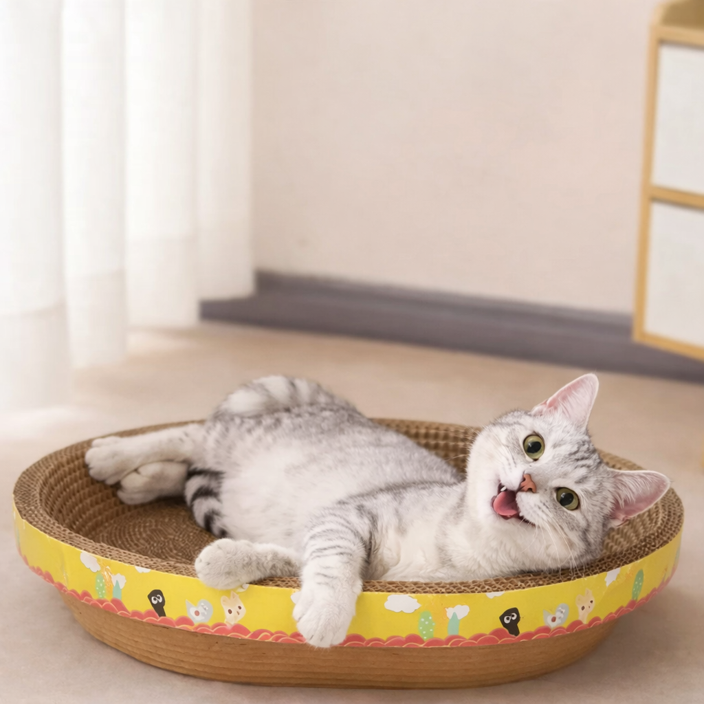 Ovales Kratzbrett für Katzen