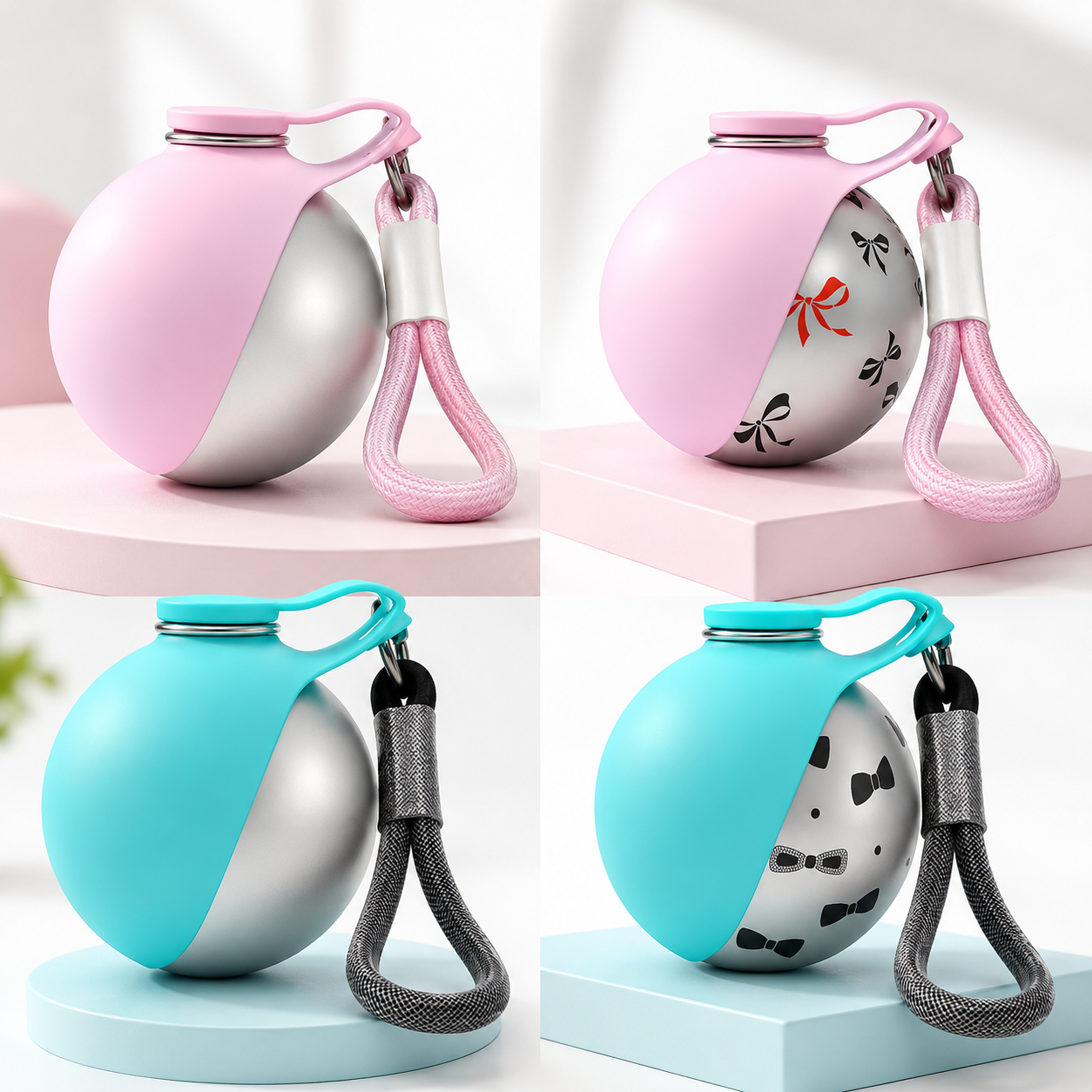 2-in-1 Hunde Trinkflasche mit Edelstahlnapf