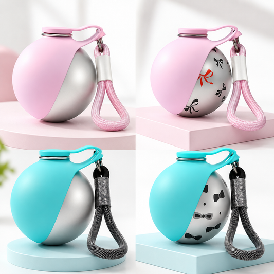 2-in-1 Hunde Trinkflasche mit Edelstahlnapf