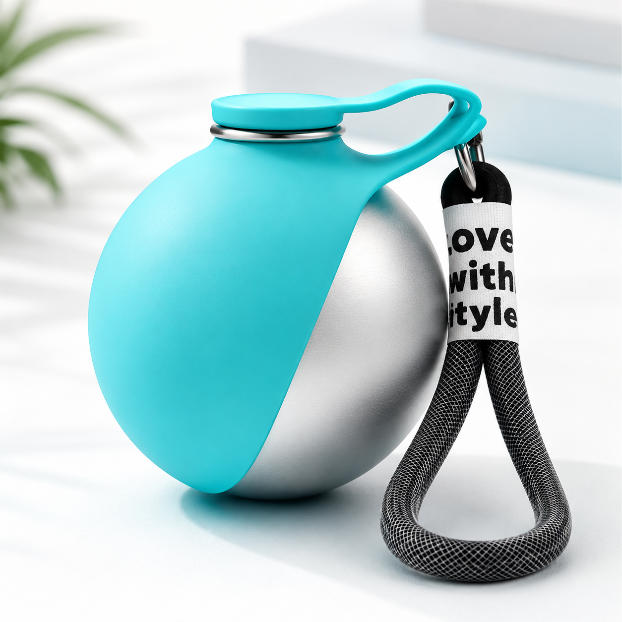 2-in-1 Hunde Trinkflasche mit Edelstahlnapf
