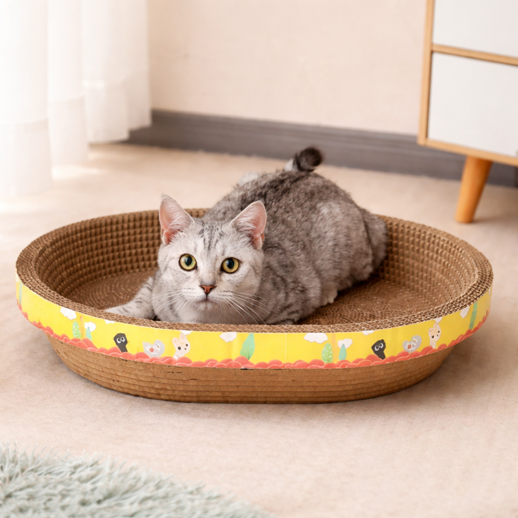 Ovales Kratzbrett für Katzen