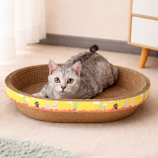 Ovales Kratzbrett für Katzen