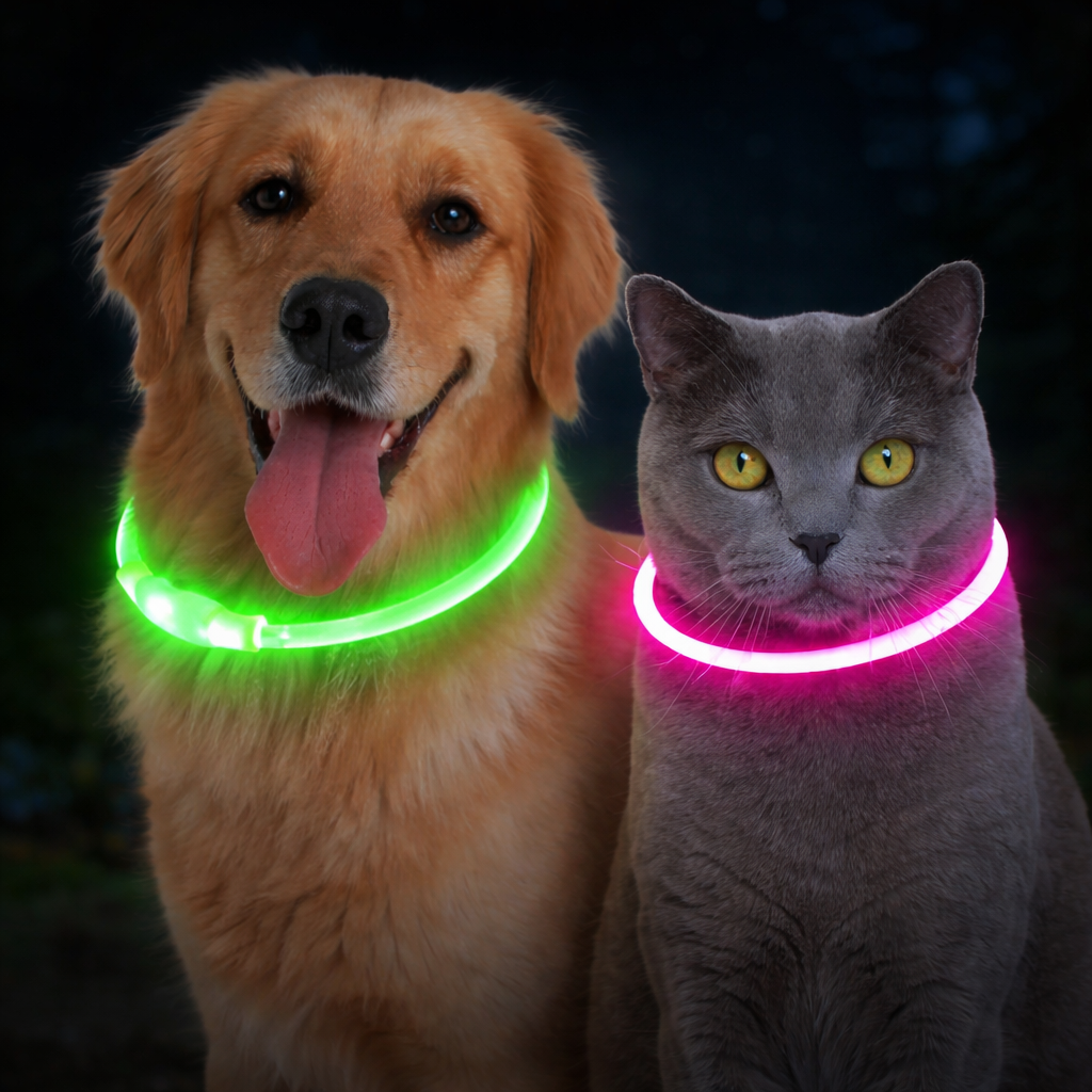 LED-Leuchthalsband USB