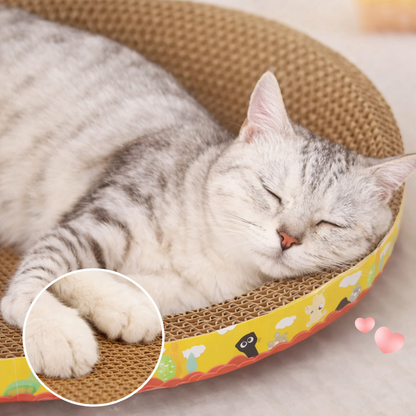 Ovales Kratzbrett für Katzen