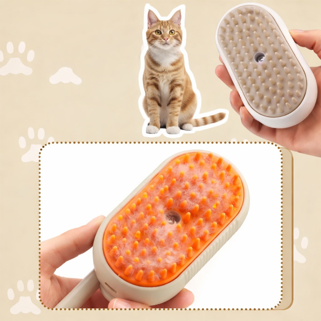 3-in-1 Dampf-Tierbürste