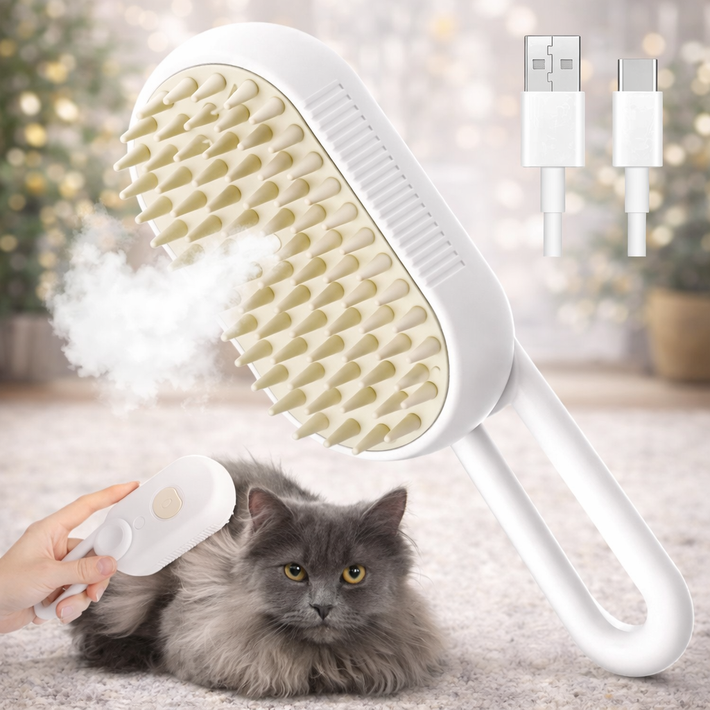 3-in-1 Dampf-Tierbürste