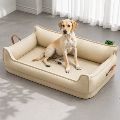 Orthopädisches Hundebett aus Kunstleder