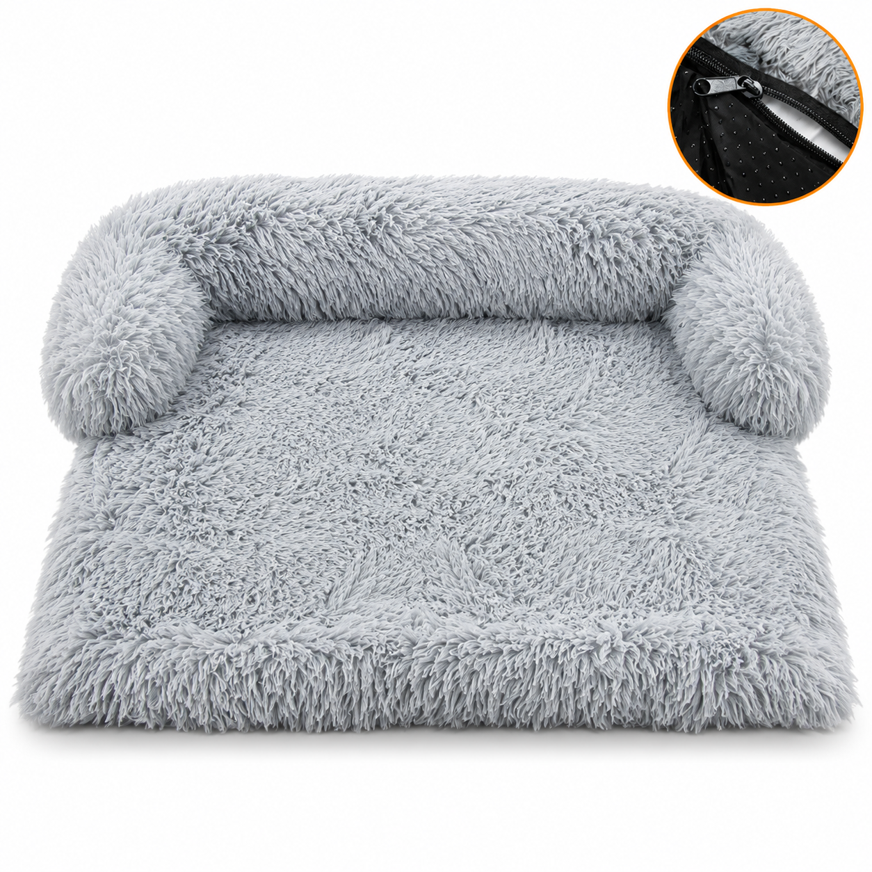 Kuscheliges Hundebett Sofa mit Plüschbezug für Hunde & Katzen