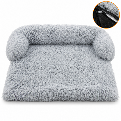 Kuscheliges Hundebett Sofa mit Plüschbezug für Hunde & Katzen