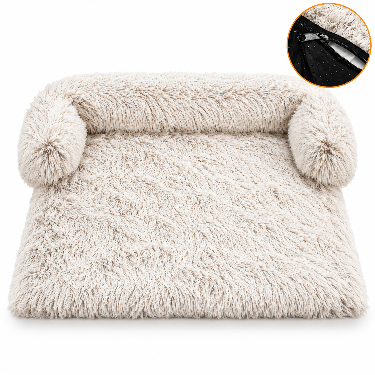 Kuscheliges Hundebett Sofa mit Plüschbezug für Hunde & Katzen