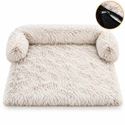 Kuscheliges Hundebett Sofa mit Plüschbezug für Hunde & Katzen