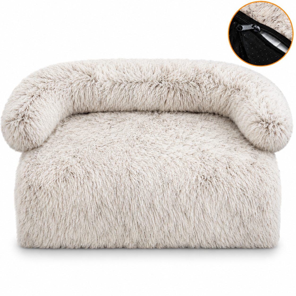 Kuscheliges Hundebett Sofa mit Plüschbezug für Hunde & Katzen