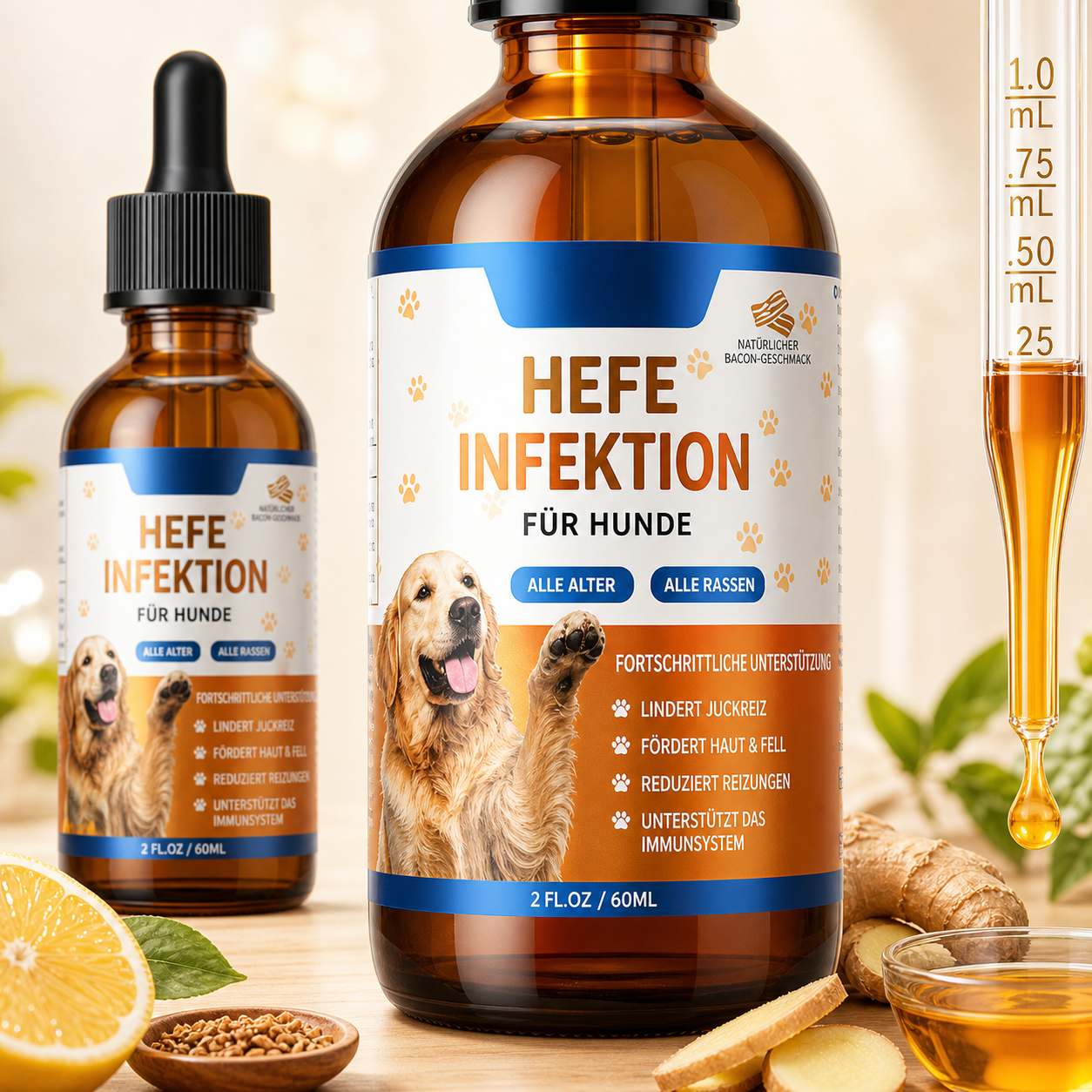 Anti-Hefe Tropfen für Hunde