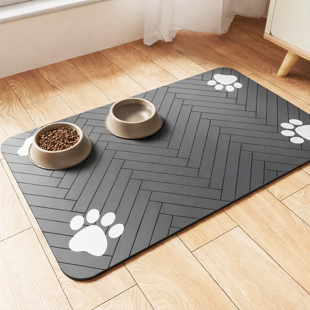 Saugfähige Futternapf-Unterlage für Hunde & Katzen