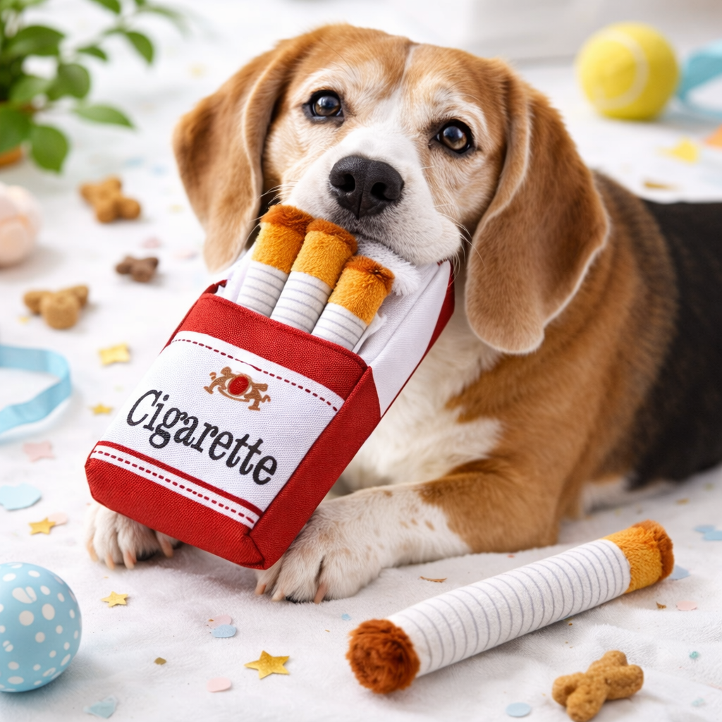 Quietschendes Hundespielzeug „Zigarette“