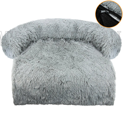 Kuscheliges Hundebett Sofa mit Plüschbezug für Hunde & Katzen