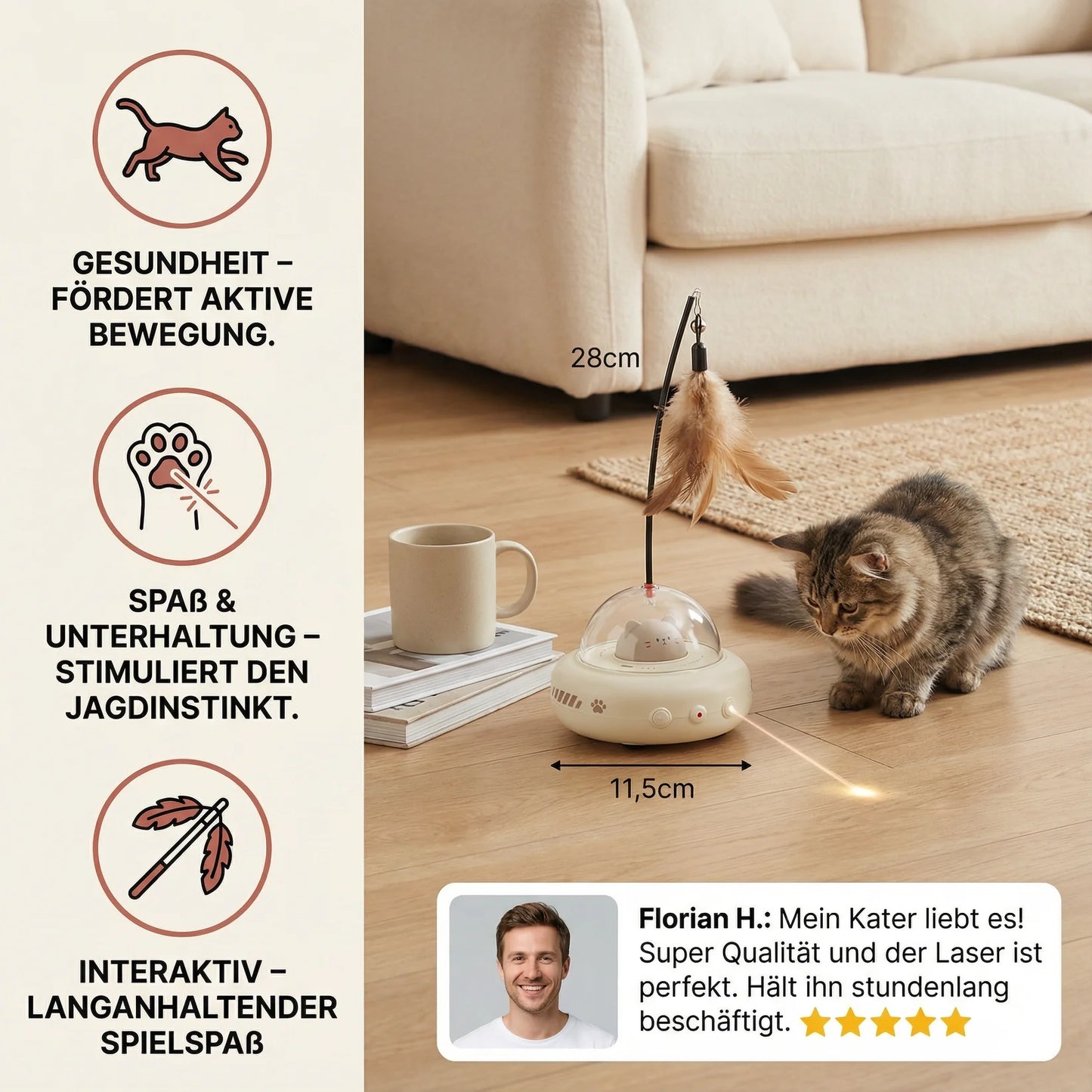 Interaktives Elektrisches Federspielzeug für Katzen
