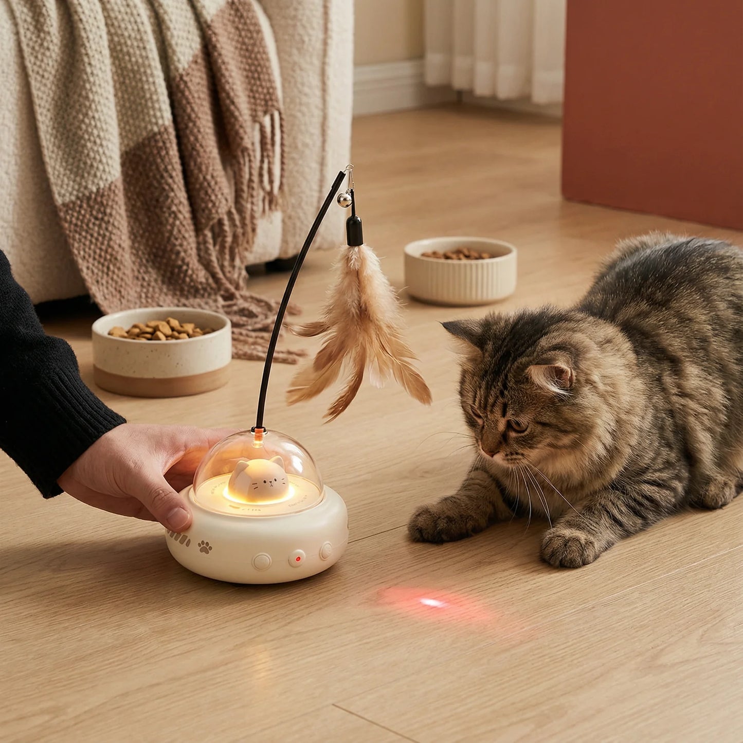 Interaktives Elektrisches Federspielzeug für Katzen