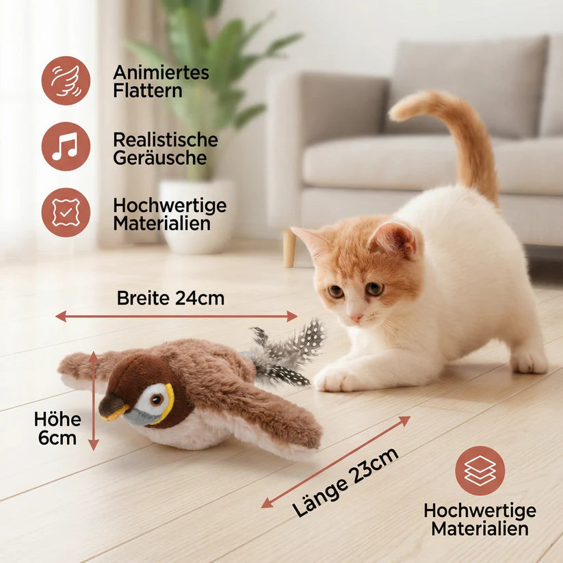 Interaktiver Flattervogel für Hunde & Katzen