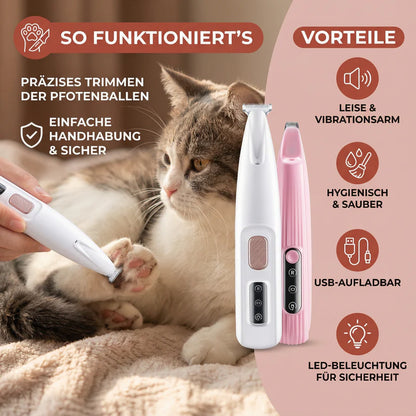 PfotenTrimmer mit LED-Licht für Hunde & Katzen